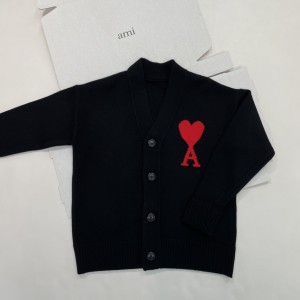 AMI Paris 레드 아미 드 꾀흐 가디건